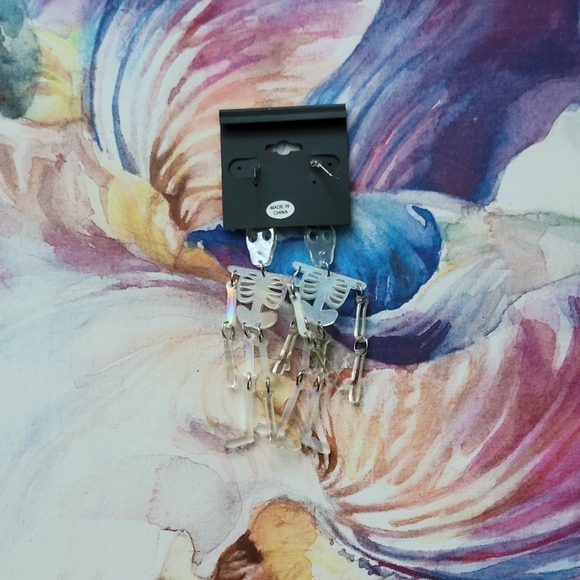 Skeleton In Hiding Drop Earrings - Picture 5 of 5